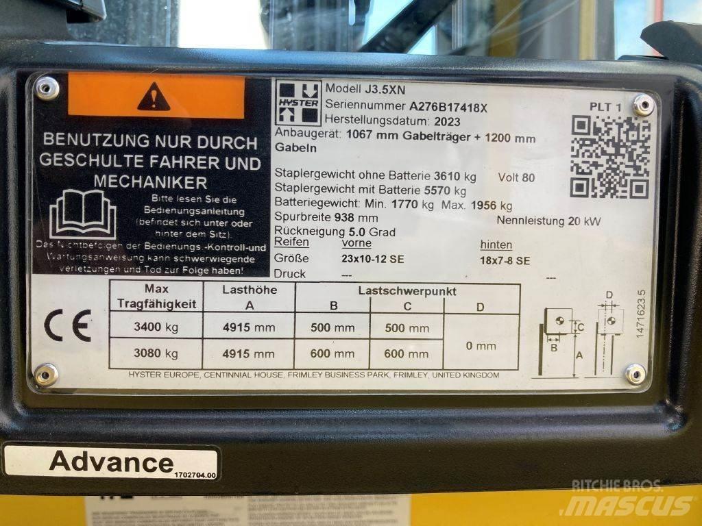 Hyster J 3.5 XN Elektromos targoncák