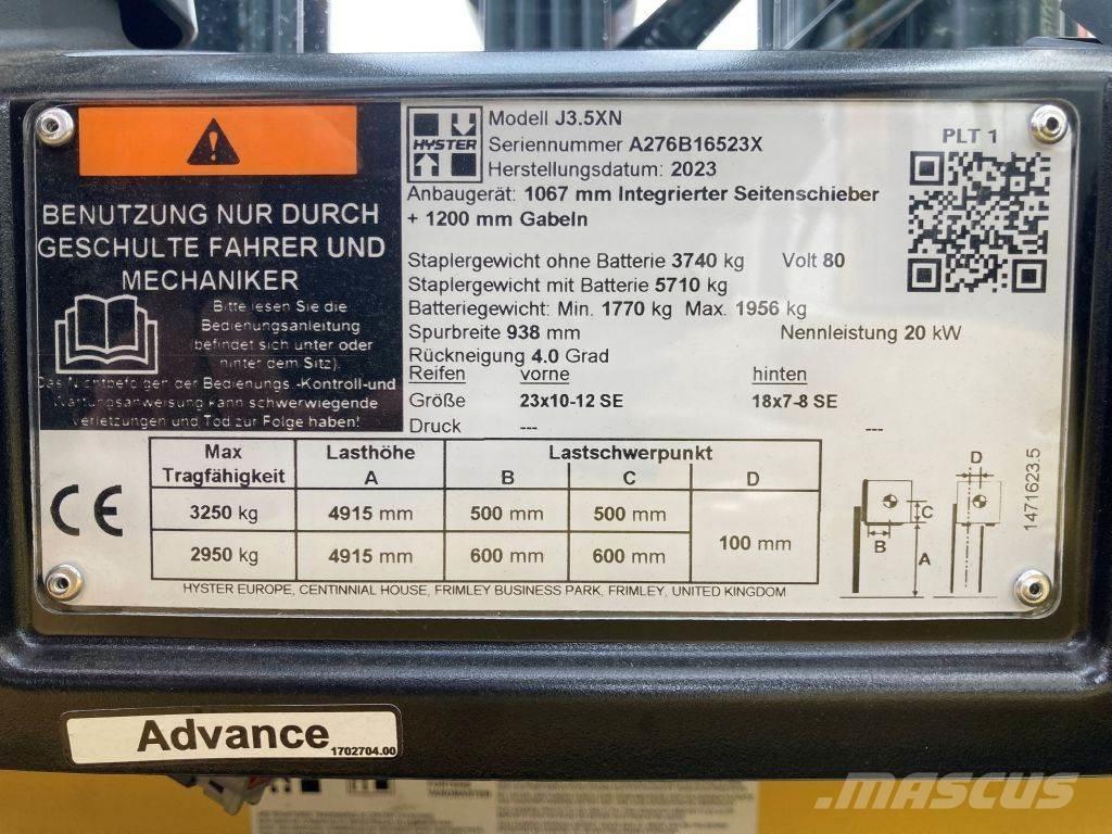 Hyster J 3.5 XN Elektromos targoncák