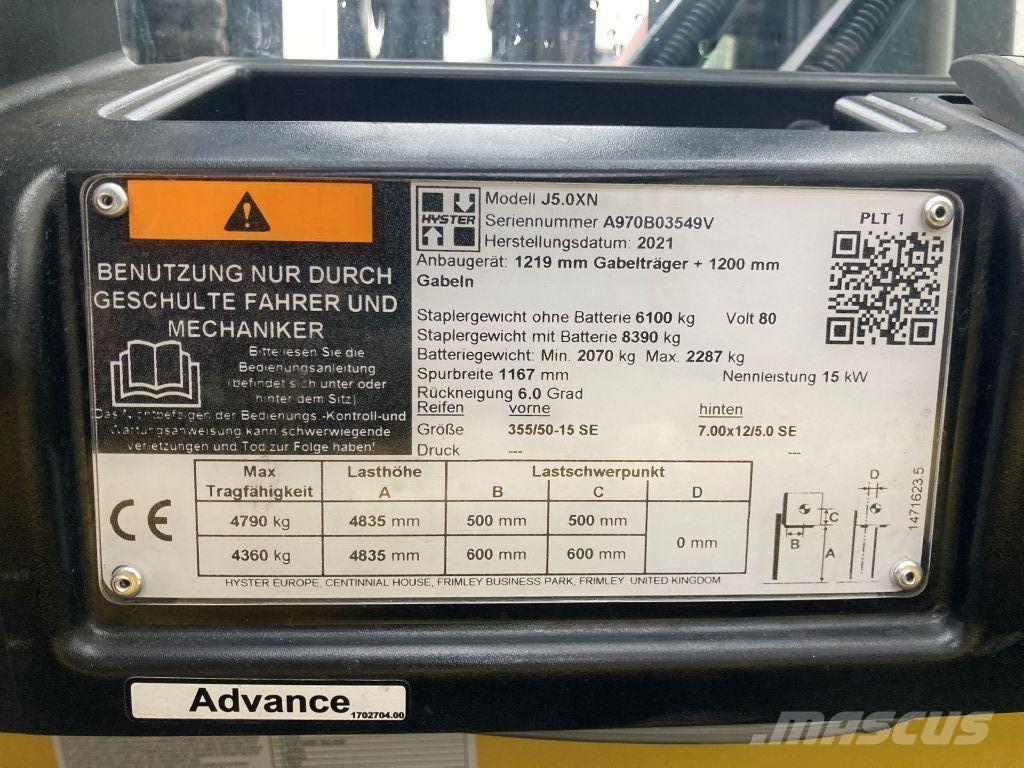 Hyster J 5.0 XN Elektromos targoncák