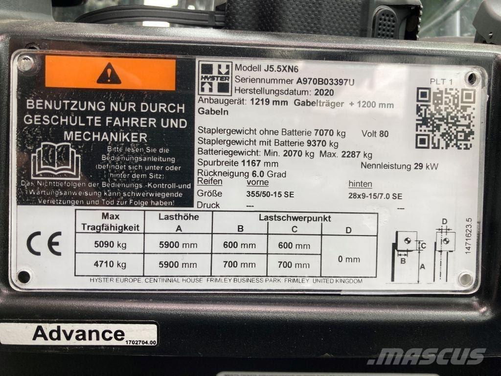 Hyster J 5.5 XN6 Elektromos targoncák