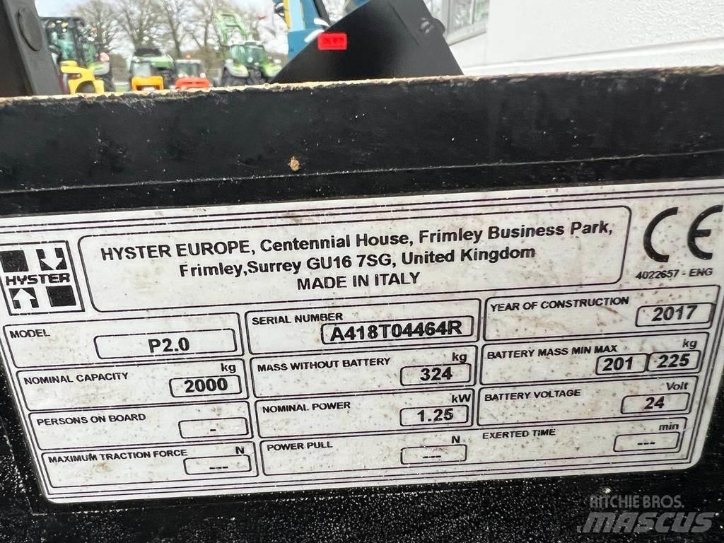 Hyster P 2.0 Alacsony emelőkocsi