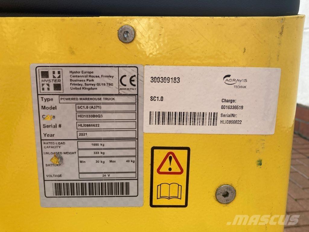 Hyster SC 1.0 Gyalogkíséretű targonca