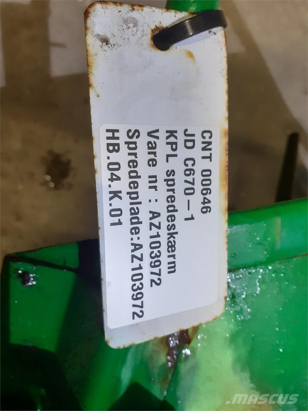 John Deere C670 Kombájn tartozékok