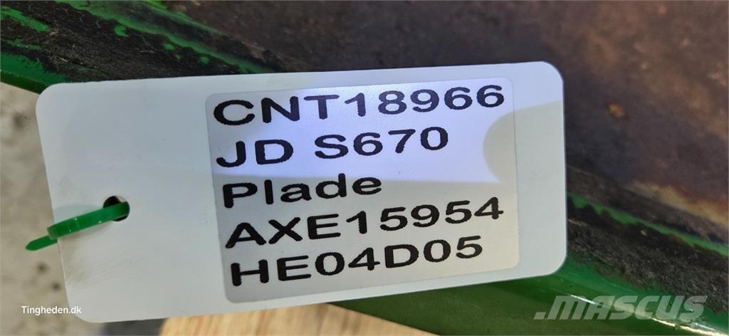 John Deere S670 Kombájn tartozékok