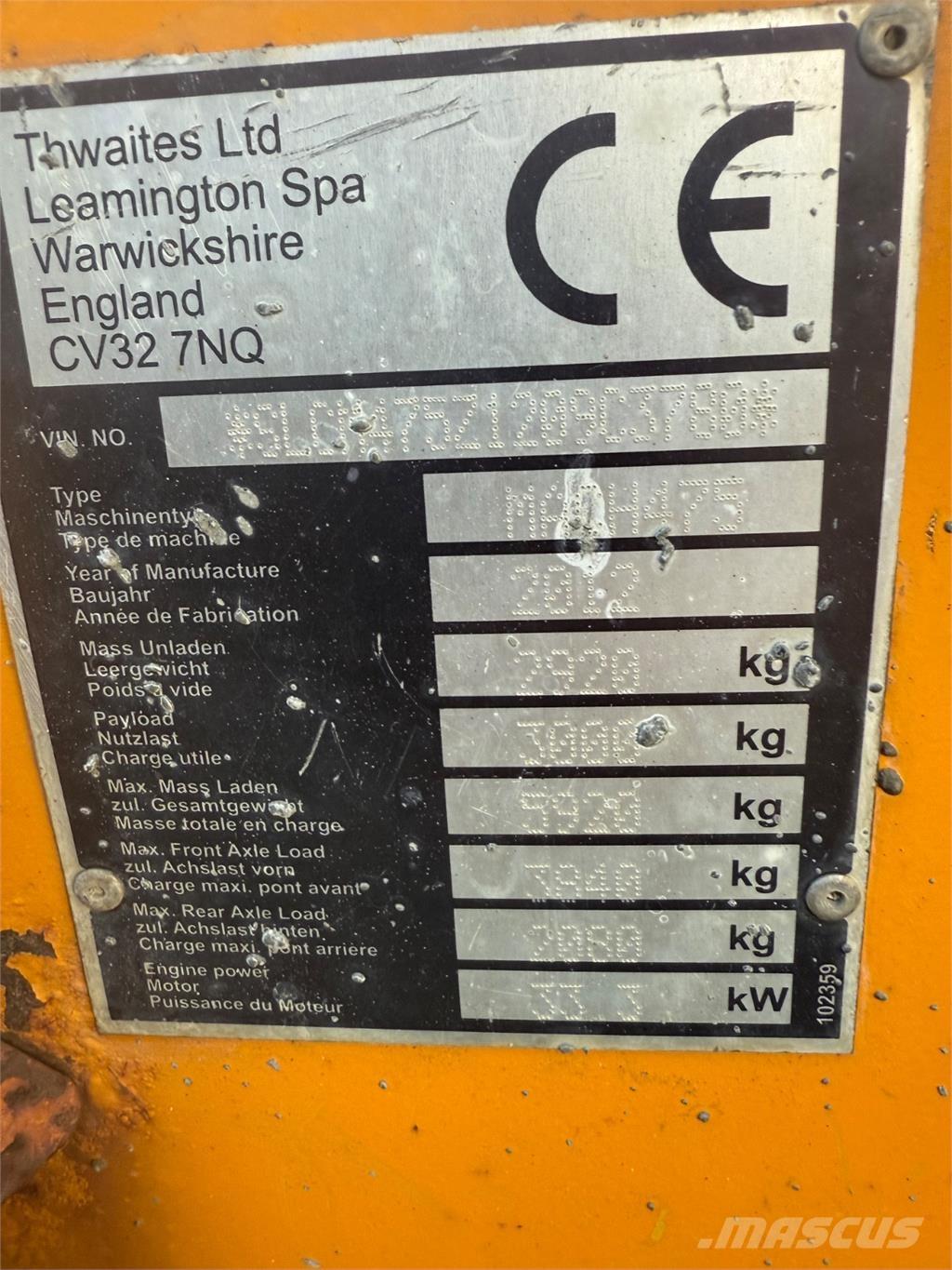 Thwaites 3 tons Mezei dömperek