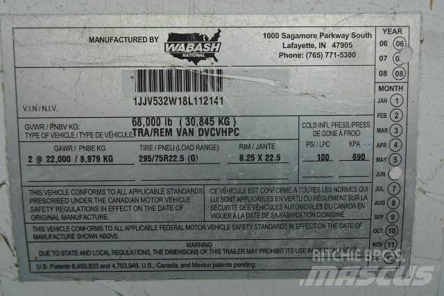 Wabash DVCVHPC Dobozos pótkocsik