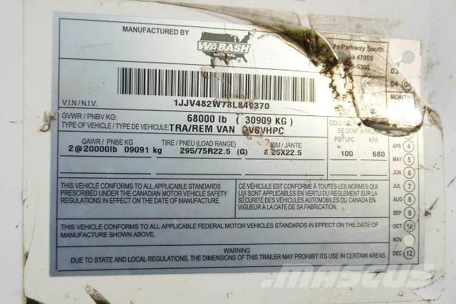 Wabash DVCVHPC Dobozos pótkocsik