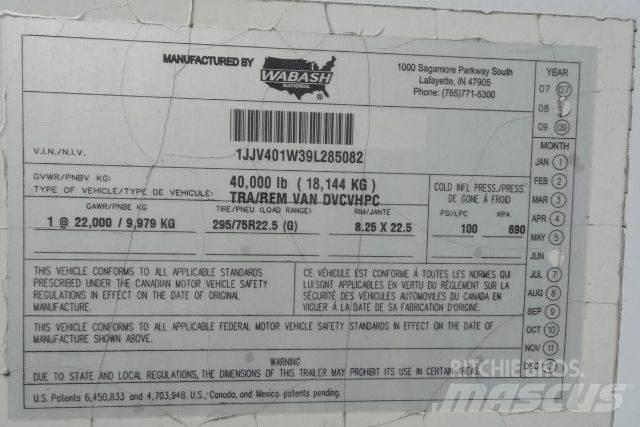 Wabash DVCVHPC Dobozos pótkocsik