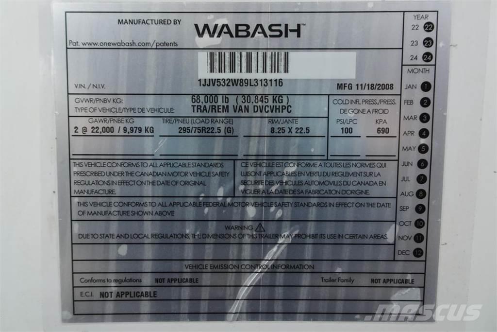 Wabash DVCVHPC Dobozos pótkocsik