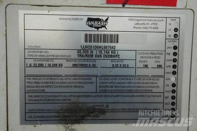 Wabash DVDBHPC Dobozos pótkocsik