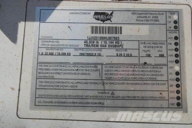 Wabash DVDBHPC Dobozos pótkocsik
