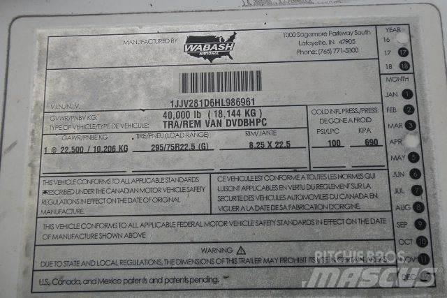 Wabash DVDBHPC Dobozos pótkocsik