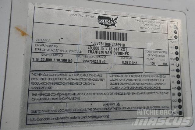Wabash DVDBHPC Dobozos pótkocsik