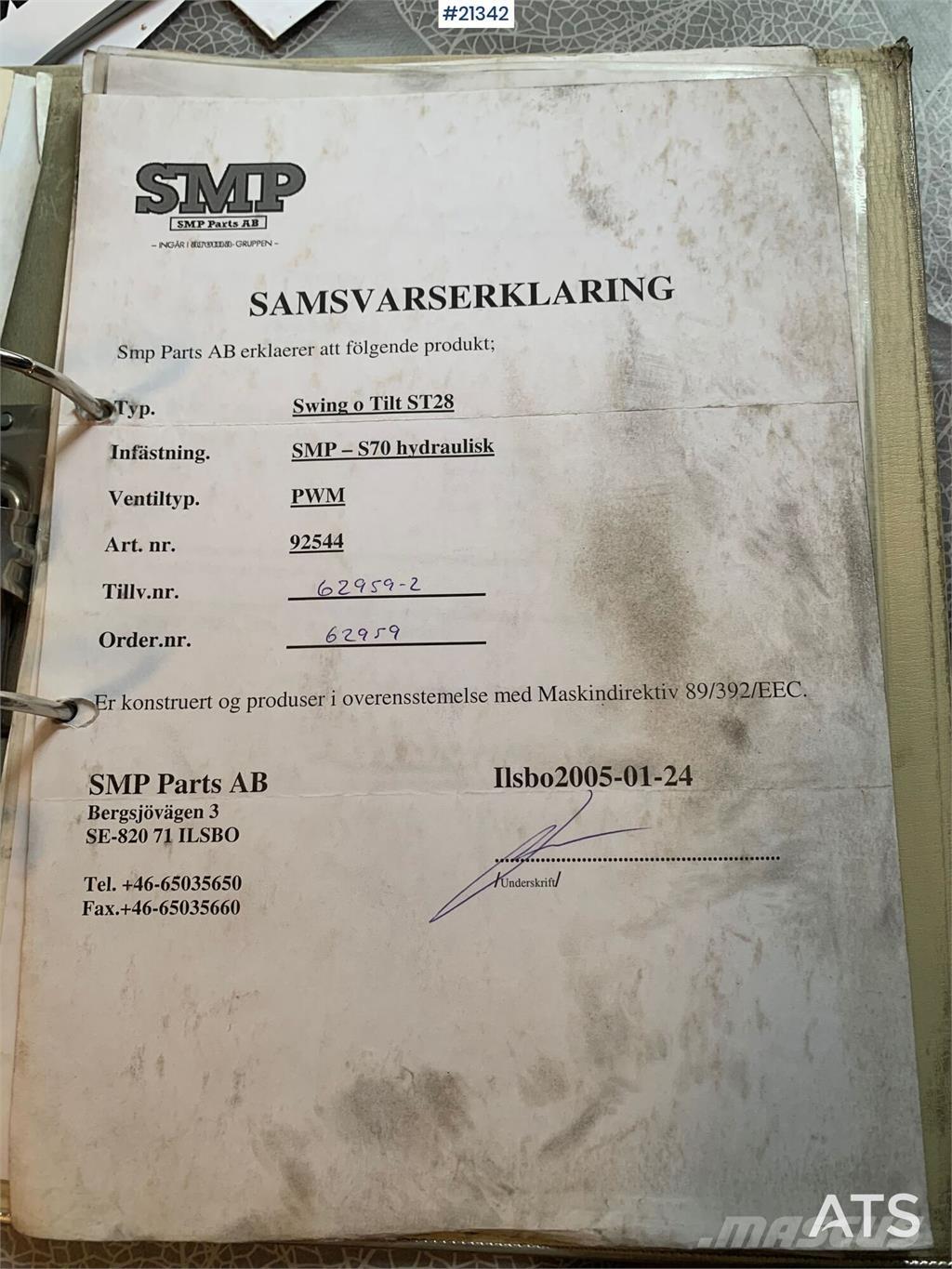 SMP S70 Rotortilt Egyéb alkatrészek