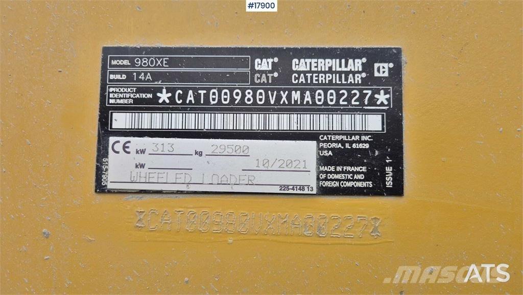 CAT 980 XE Gumikerekes homlokrakodók