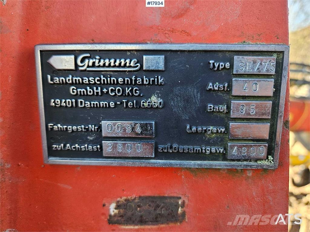 Grimme SE / 75 Kombájnok