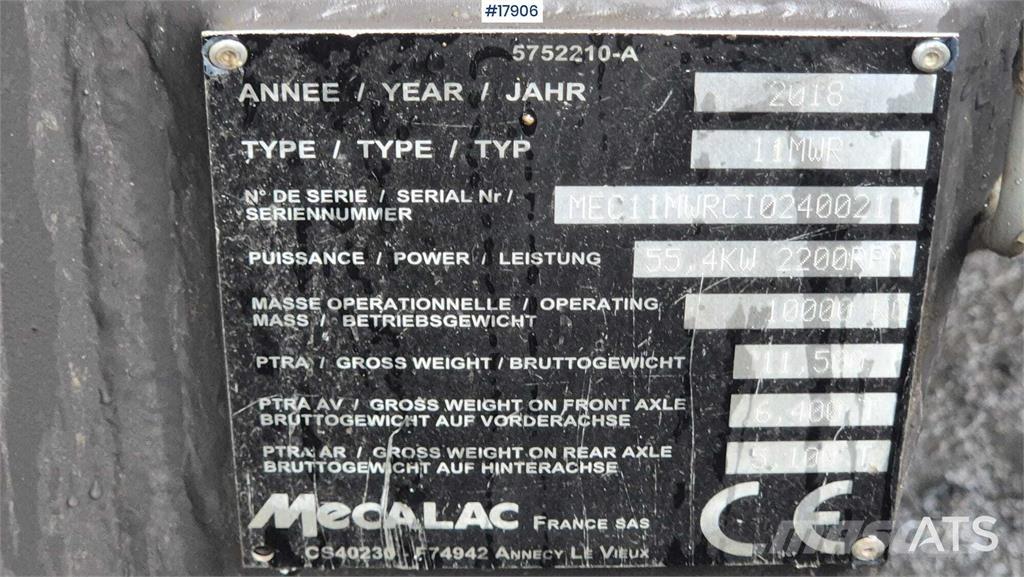 Mecalac 11 MWR Gumikerekes kotrók