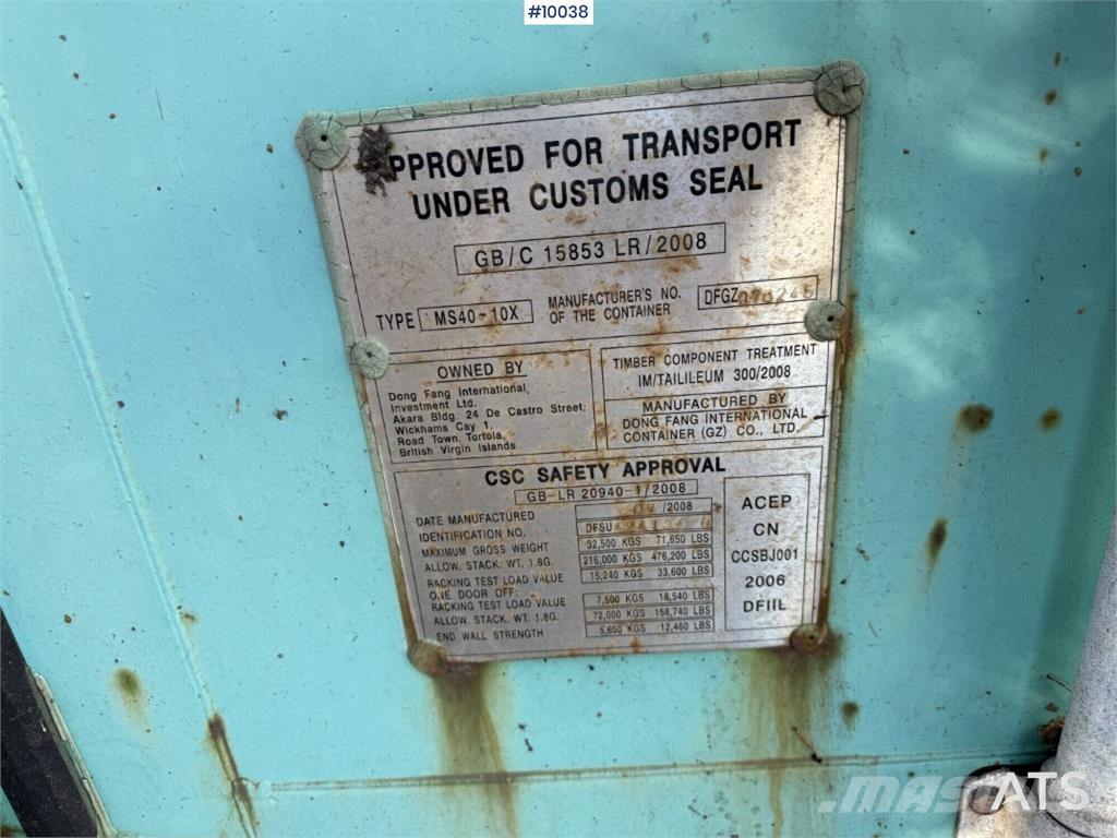  MS40-10X MS40-10X Speciális konténerek