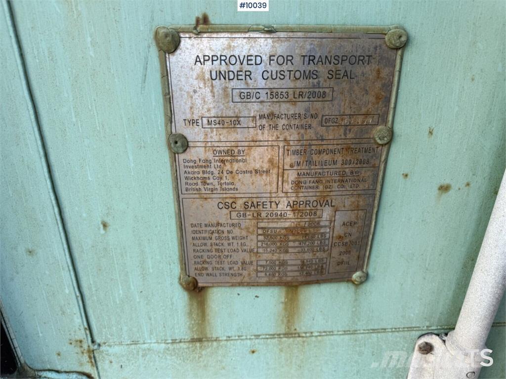  MS40-10X MS40-10X Speciális konténerek