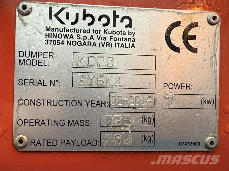 Kubota KC70 Mezei dömperek