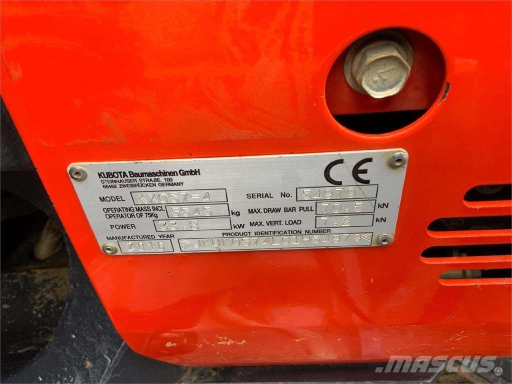 Kubota KX057-4 Lánctalpas kotrók