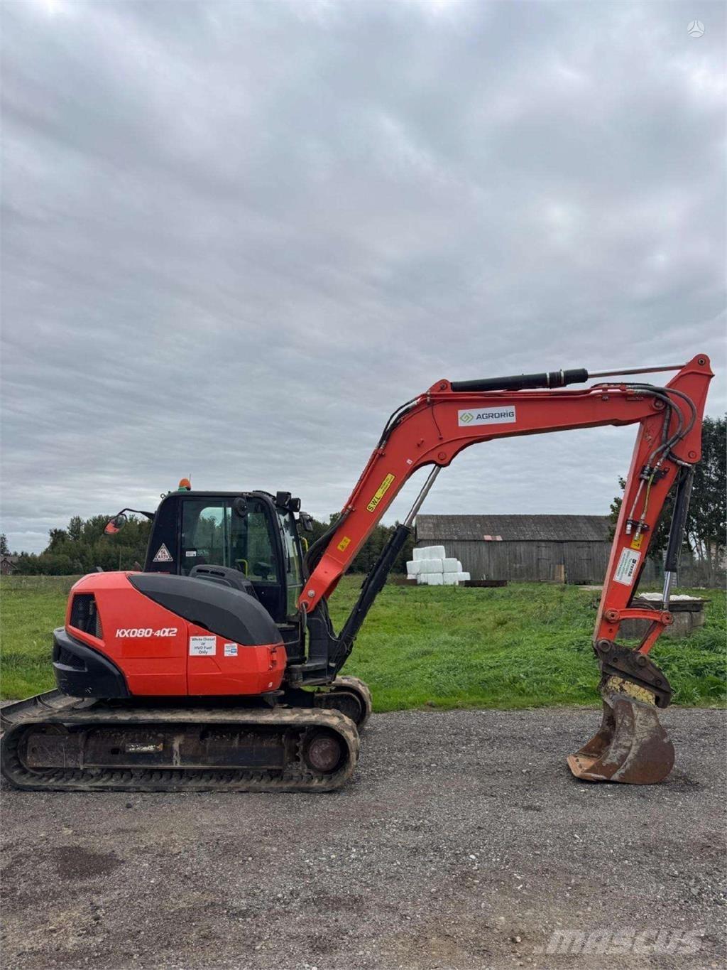 Kubota KX080-4a2 Lánctalpas kotrók