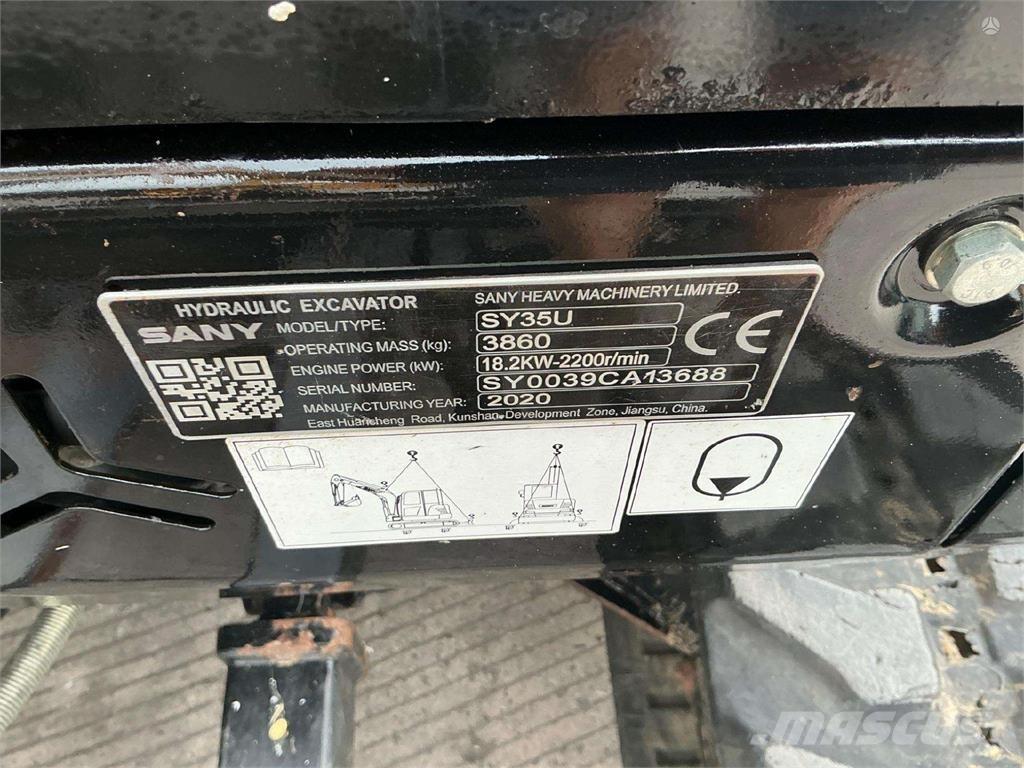 Sany SY35U Lánctalpas kotrók