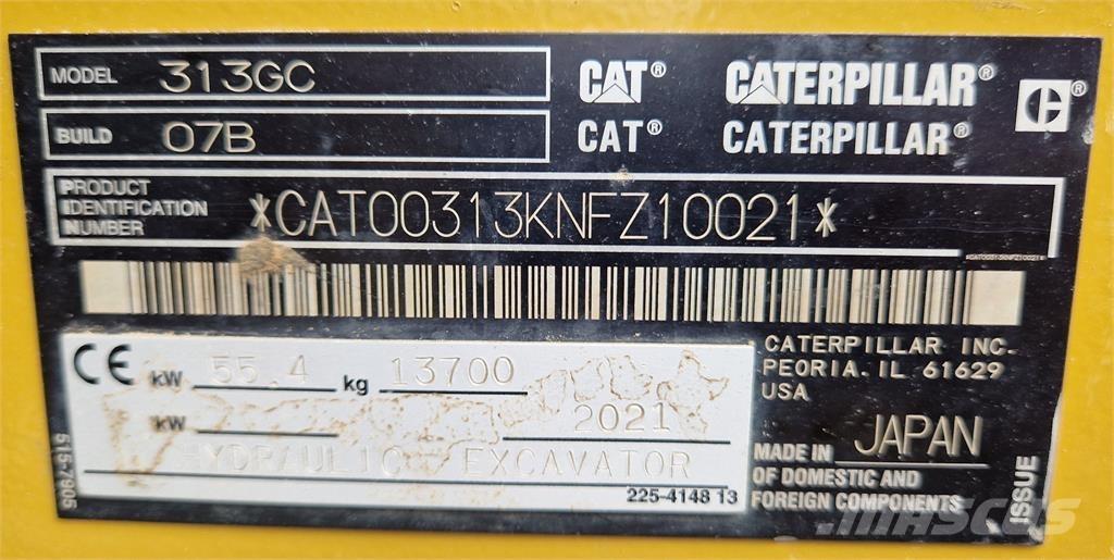 CAT 313GC Lánctalpas kotrók
