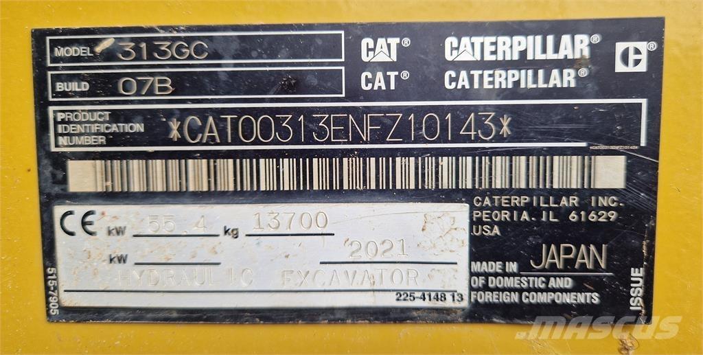 CAT 313GC Lánctalpas kotrók