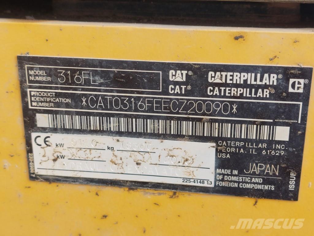 CAT 316FL Lánctalpas kotrók