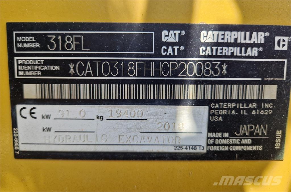 CAT 318FL Lánctalpas kotrók
