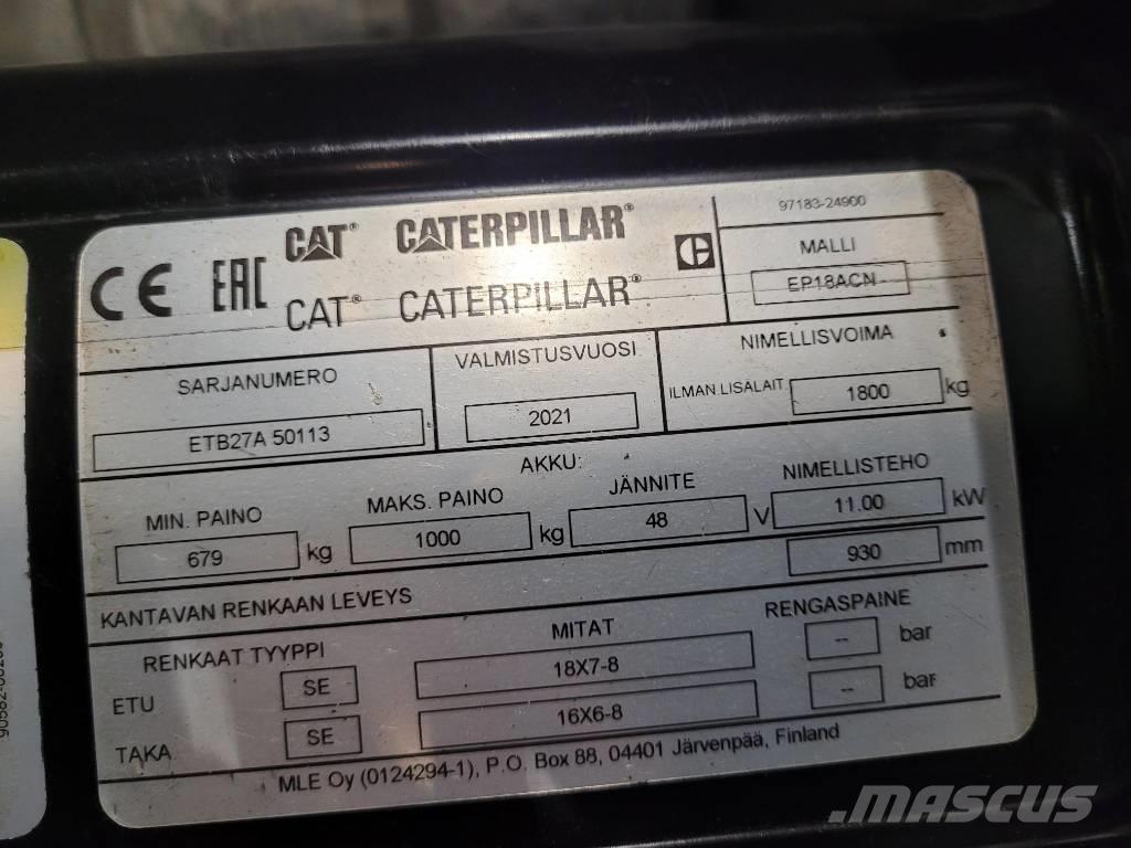 CAT EP18 ACN Elektromos targoncák