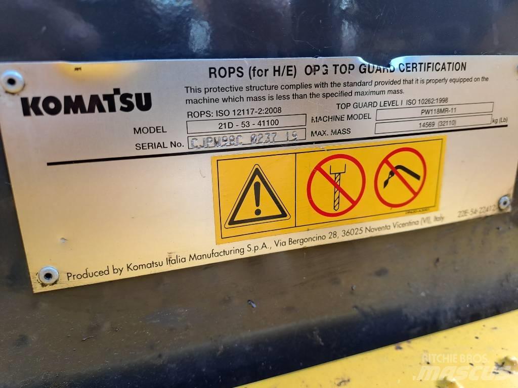 Komatsu PW118MR-11 Gumikerekes kotrók
