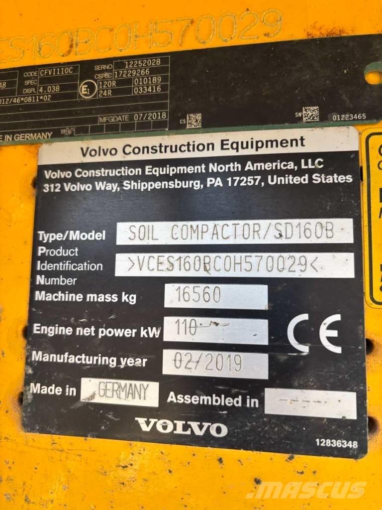 Volvo SD 160 B Egydobos hengerek