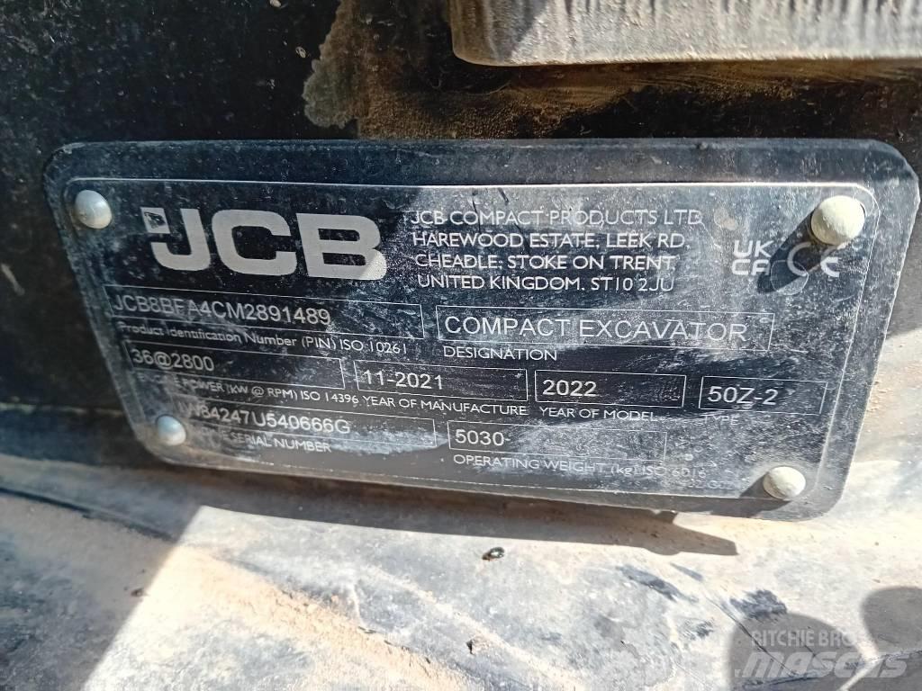 JCB 50 Z-2 Mini kotrók < 7t