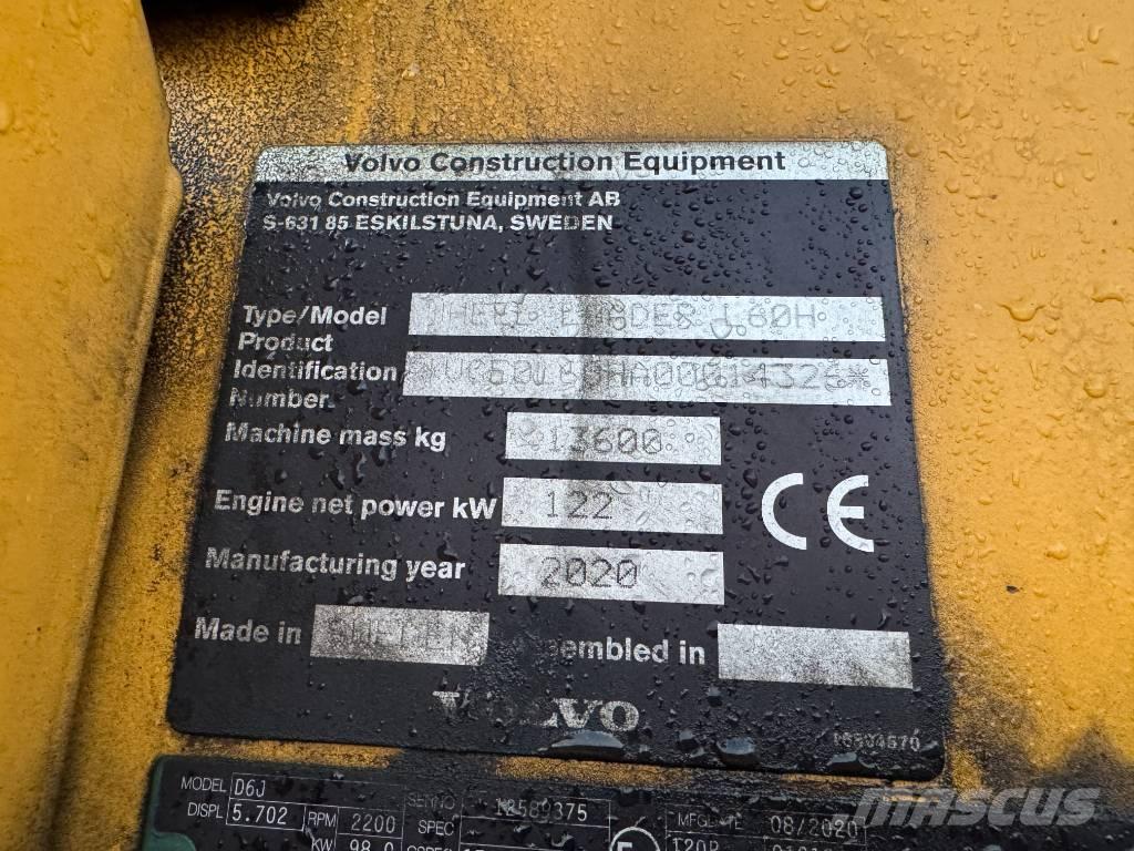 Volvo L 60 H Gumikerekes homlokrakodók
