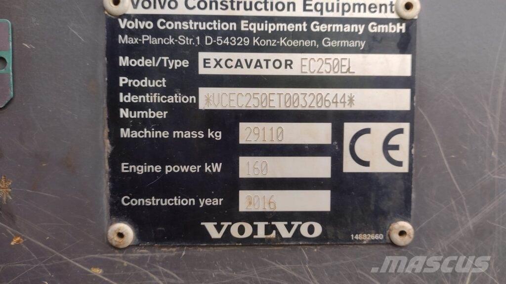 Volvo EC250EL Lánctalpas kotrók