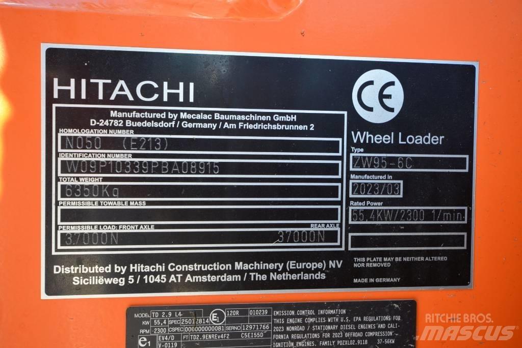 Hitachi ZW 95-6 C Gumikerekes homlokrakodók