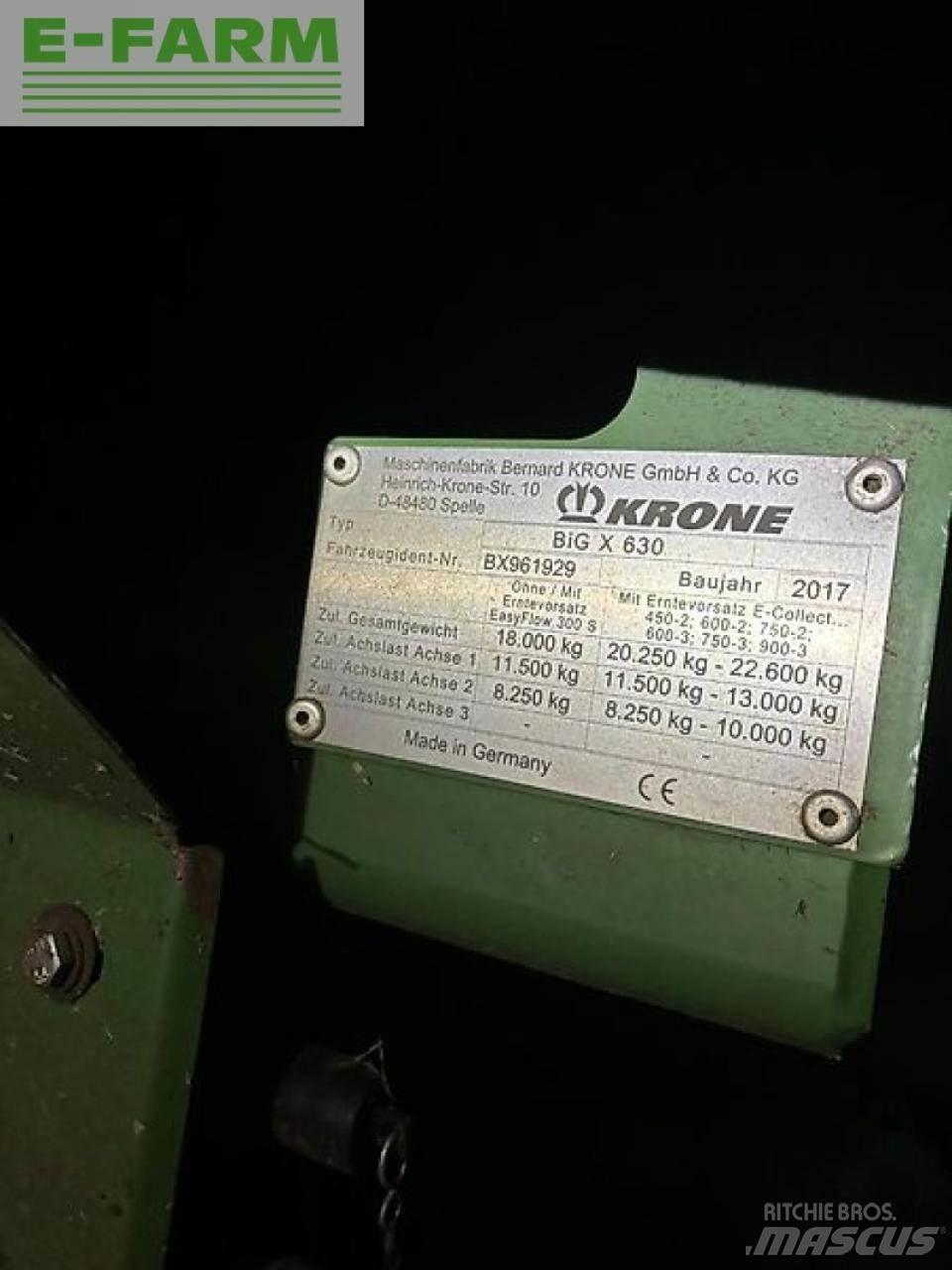Krone big x 630 Önjáró szecskázók