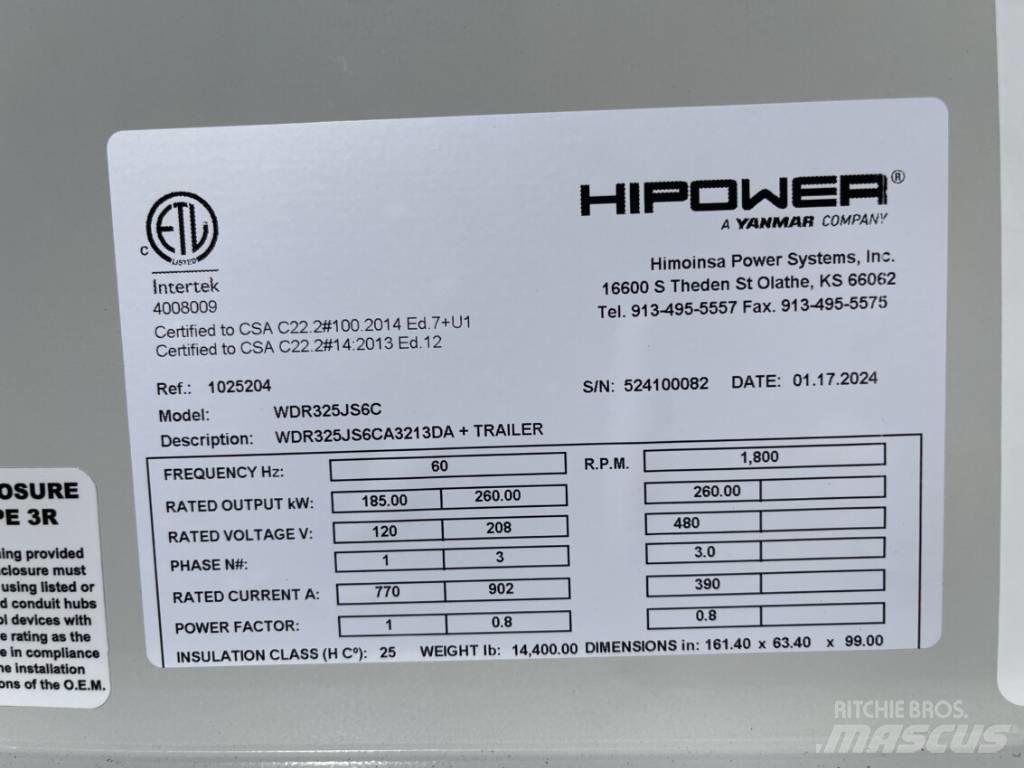Hipower HRJW 325 Dízel áramfejlesztők