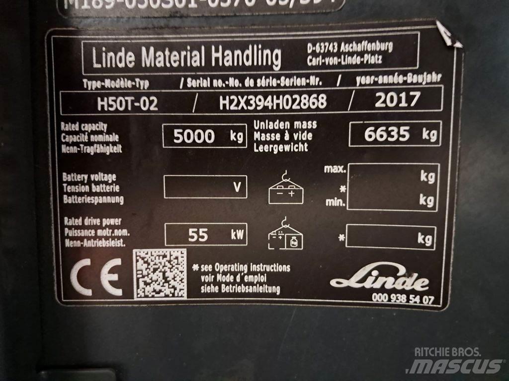 Linde H50T-02 Gázüzemű targoncák