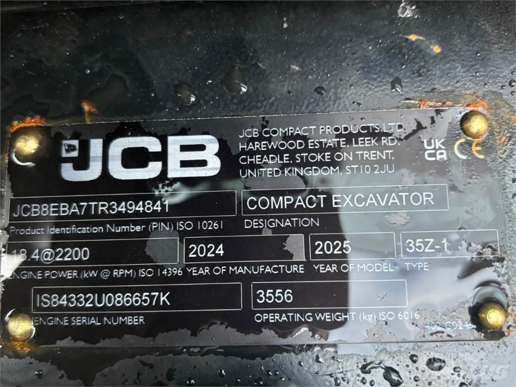 JCB 35Z-1 Mini kotrók < 7t