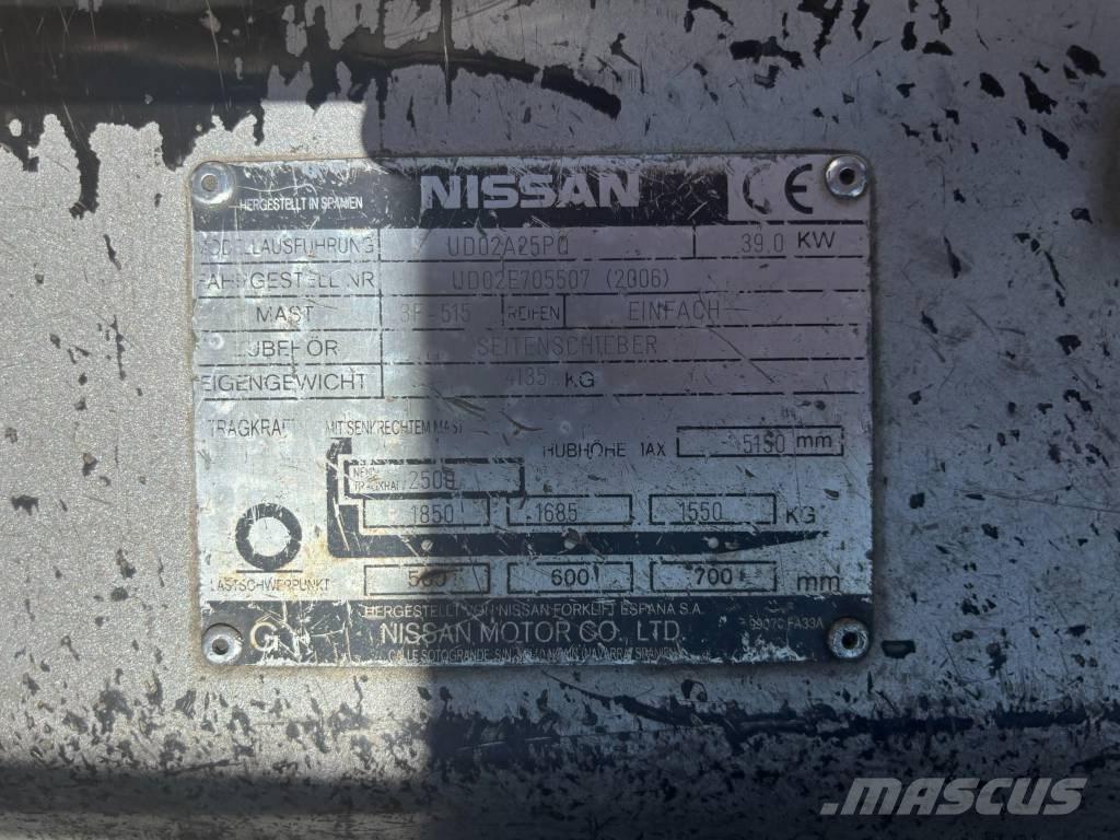 Nissan UD02A25PQ Gázüzemű targoncák