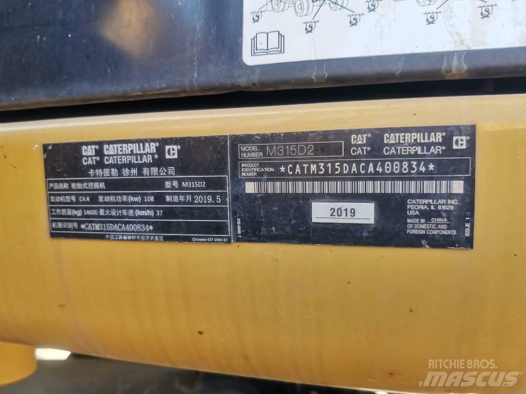 CAT 2019 CAT 315D2 Gumikerekes kotrók