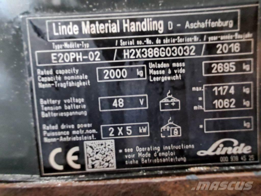Linde E20PH-02 Elektromos targoncák