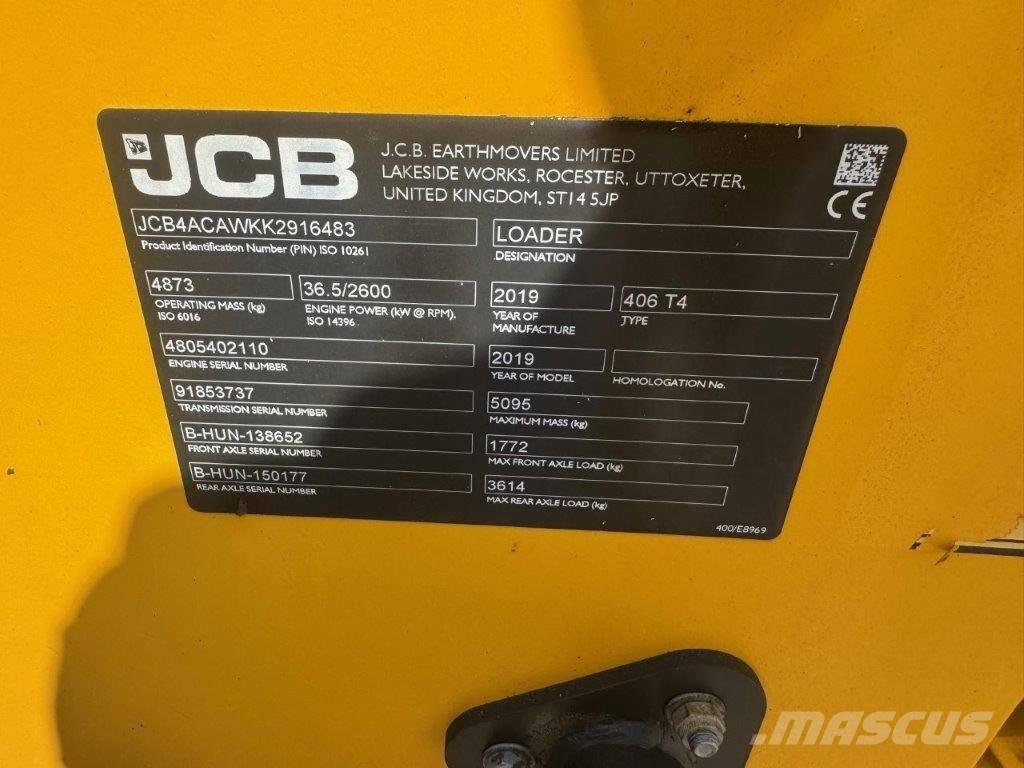 JCB 406 T4 Gumikerekes homlokrakodók