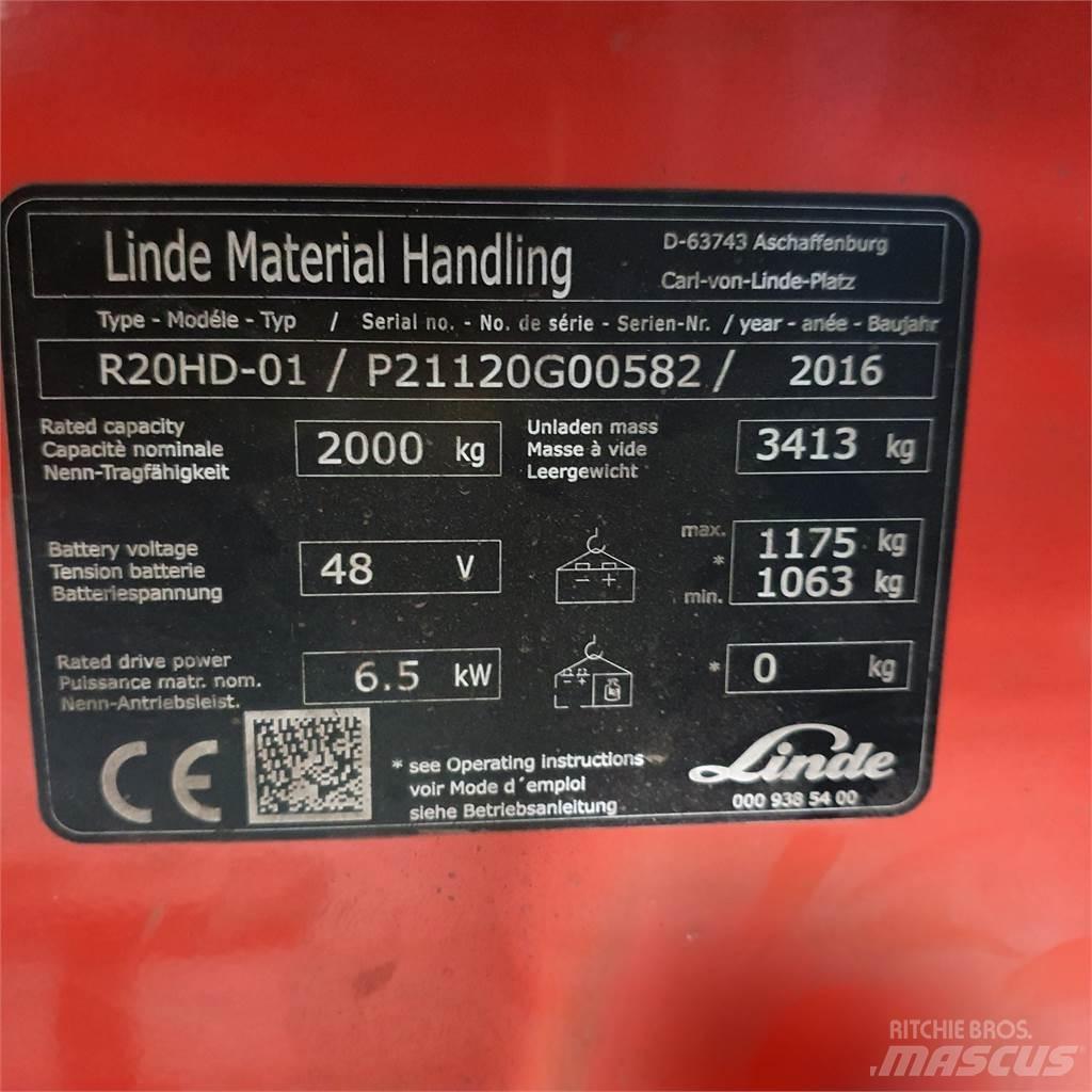 Linde R20HD Tolóoszlopos targonca