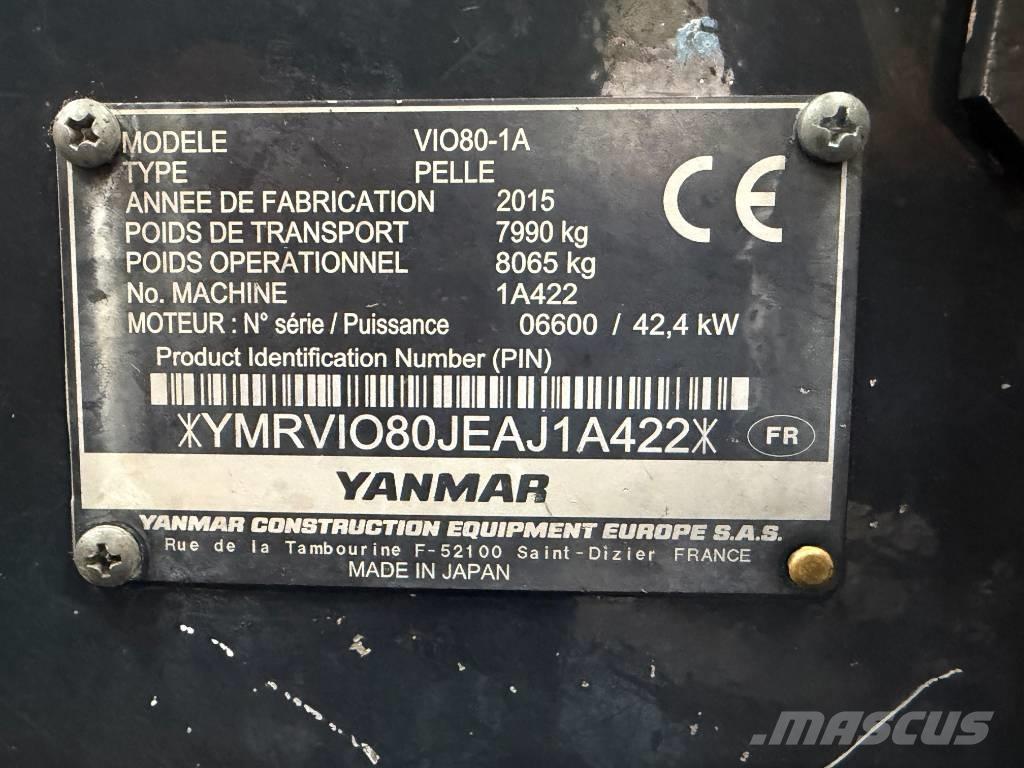 Yanmar Vio 80-1A Közepes (midi) kotrók 7 t - 12 t