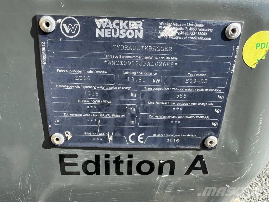 Wacker Neuson ET16 Lánctalpas kotrók