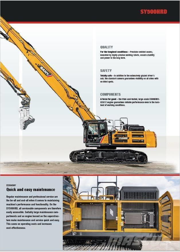 Sany SY500 HRD Bontásra használt kotrók